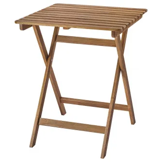 IKEA ASKHOLMEN Masa exterior, pliant maro-i, 60x62 cm