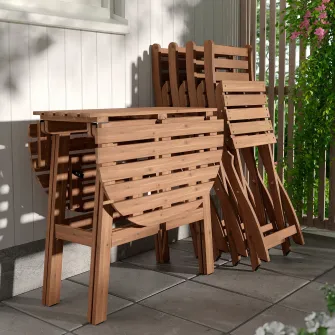 IKEA ASKHOLMEN Masa pliabila, exterior, maro-i