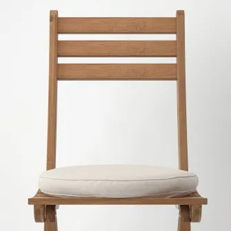 IKEA ASKHOLMEN Scaun exterior, pliant maro-i/Frösön/Duvholmen bej