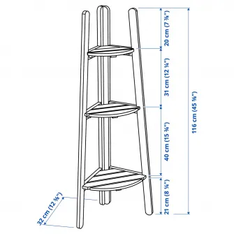 IKEA ASKHOLMEN Suport plante, maro-i