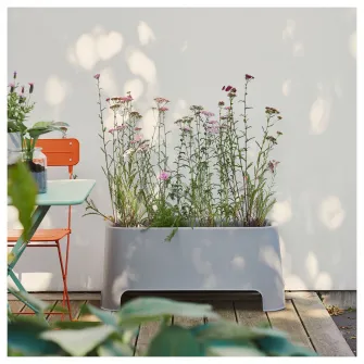 IKEA ASPAREN Jardiniera, gri exterior, 89x38 cm