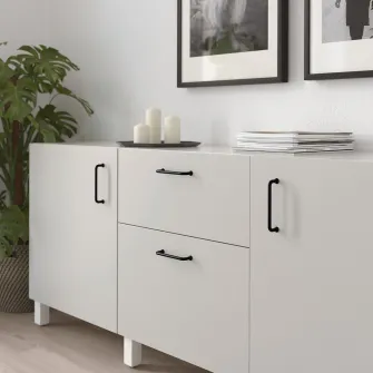 IKEA BAGGANÄS Maner, negru, 143 mm