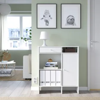IKEA BAGGEBO Bufet, alb, 78x92 cm
