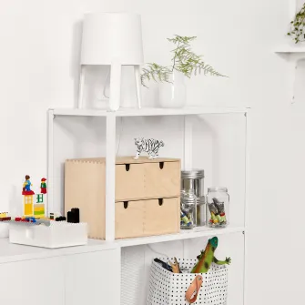 IKEA BAGGEBO Etajera, metal/alb, 60x25x116 cm