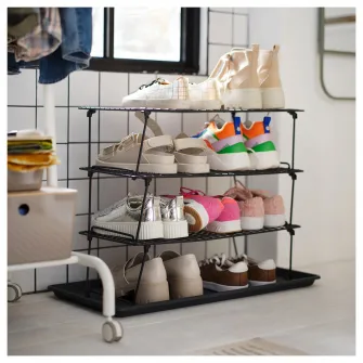 IKEA BAGGMUCK Tava incaltaminte, interior/exterior/gri, 71x35 cm