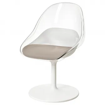 IKEA BALTSAR Scaun rotativ, alb