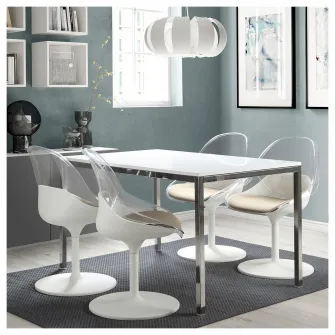IKEA BALTSAR Scaun rotativ, alb