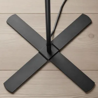 IKEA BARLAST Lampadar, negru/alb, 150 cm