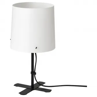 IKEA BARLAST Veioza, negru/alb, 31 cm