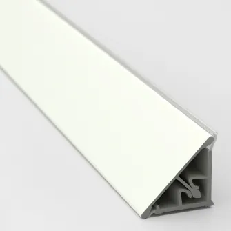 IKEA BASKETORP Banda finisaj perete, alb/aluminiu