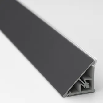 IKEA BASKETORP Banda finisaj perete, antracit/aluminiu
