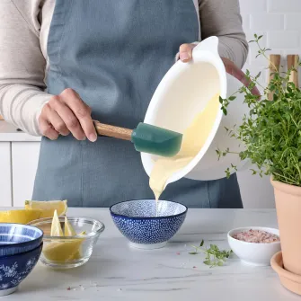 IKEA BÄCKRÖDING Spatula, set 2 bucati, lemn/gri inchis-verde