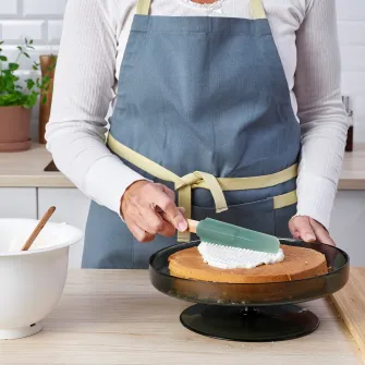 IKEA BÄCKRÖDING Spatula, set 3 bucati, lemn/gri inchis-verde