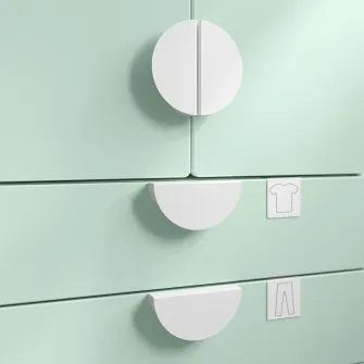 IKEA BEGRIPA Maner, alb/semicerc, 130 mm