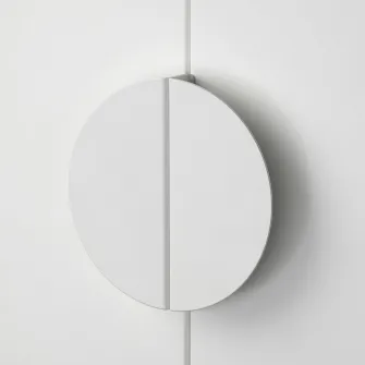 IKEA BEGRIPA Maner, alb/semicerc, 130 mm