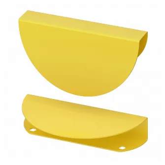 IKEA BEGRIPA Maner, galben/semicerc, 130 mm