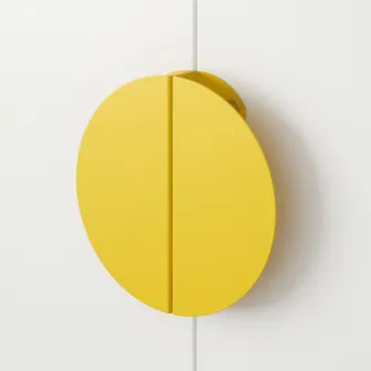 IKEA BEGRIPA Maner, galben/semicerc, 130 mm