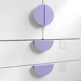 IKEA BEGRIPA Maner, lila/semicerc, 130 mm