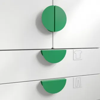 IKEA BEGRIPA Maner, verde/semicerc, 130 mm