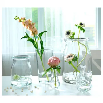 IKEA BEGÄRLIG Vaza, sticla transparenta, 29 cm