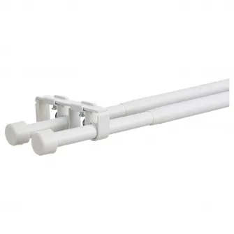 IKEA BEKRÄFTA Set bagheta dubla perdea, alb, 120-210 cm 19 mm