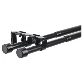 IKEA BEKRÄFTA Set bagheta dubla perdea, negru, 120-210 cm 19 mm