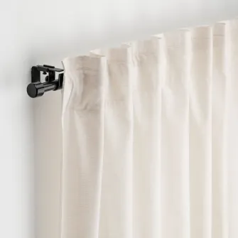 IKEA BEKRÄFTA Set bagheta perdea, negru, 120-210 cm 19 mm
