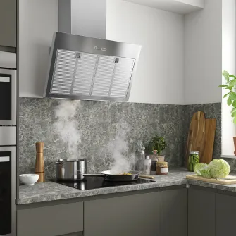 IKEA BEMÖTA Hota perete, aspect inox, 70 cm