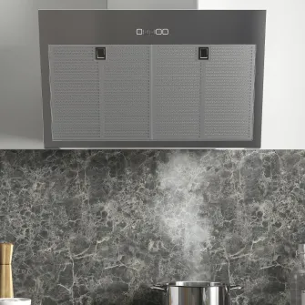 IKEA BEMÖTA Hota perete, aspect inox, 70 cm
