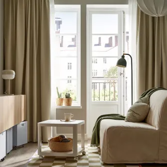 IKEA BENGTA Draperie opaca, 1 bucata, bej/rjns, 210x300 cm