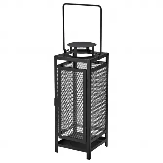 IKEA BERGGRAN Felinar lumanare bloc, interior/exterior antracit, 34 cm
