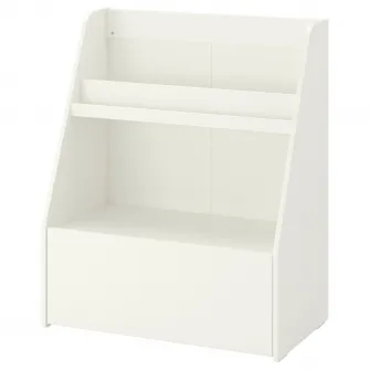 IKEA BERGIG Etajera carti cu depozitare, alb