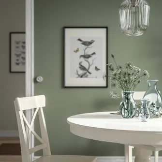 IKEA BERGKÖRSBÄR Vaza, sticla/verde, 20 cm