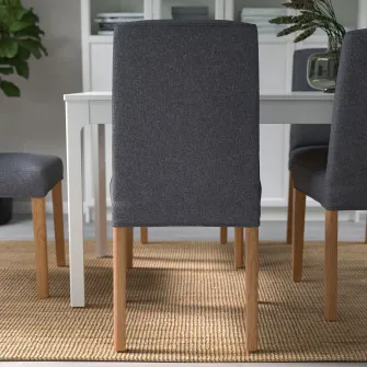 IKEA BERGMUND Scaun, aspect stejar/Gunnared gri mediu