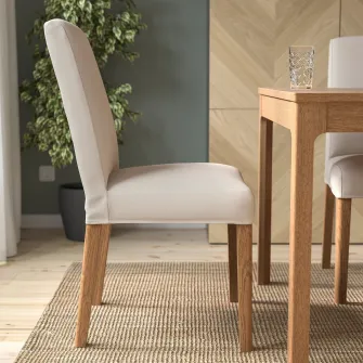 IKEA BERGMUND Scaun, aspect stejar/Hallarp bej