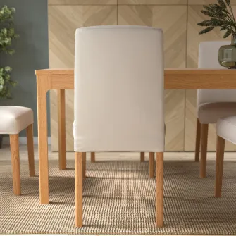 IKEA BERGMUND Scaun, aspect stejar/Hallarp bej
