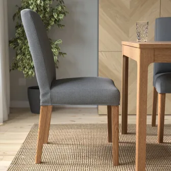 IKEA BERGMUND Scaun, aspect stejar/Nykvarn gri