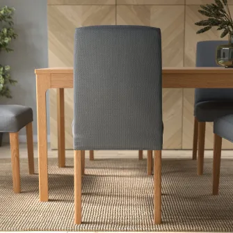 IKEA BERGMUND Scaun, aspect stejar/Nykvarn gri