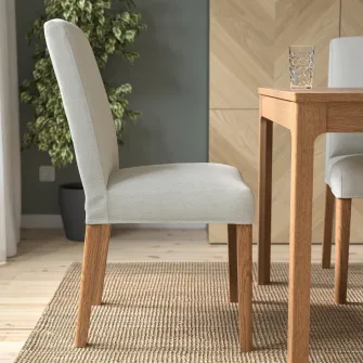 IKEA BERGMUND Scaun, aspect stejar/Orrsta gri