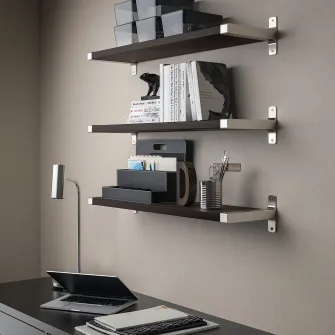 IKEA BERGSHULT / GRANHULT Combinatie etajera, negru-maro/nichelat, 80x20 cm