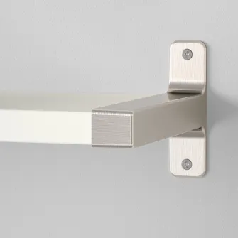 IKEA BERGSHULT / GRANHULT Polita, alb/nichelat, 80x20 cm