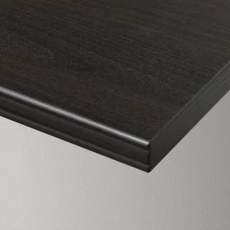IKEA BERGSHULT Polita, negru-maro, 120x20 cm