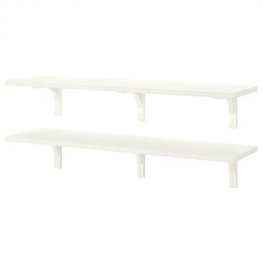 IKEA BERGSHULT / RAMSHULT Combinatie etajera, alb, 120x30 cm