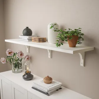IKEA BERGSHULT / RAMSHULT Polita, alb, 120x30 cm