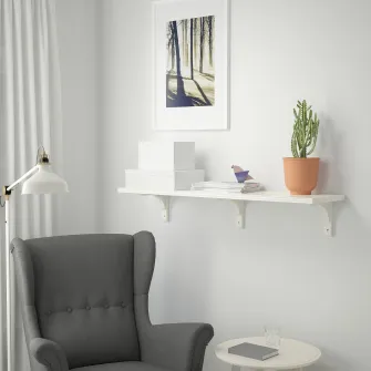 IKEA BERGSHULT / RAMSHULT Polita, alb, 120x30 cm