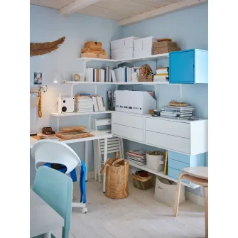 IKEA BERGSHULT / TOMTHULT Polita cu consola, alb, 80x20 cm