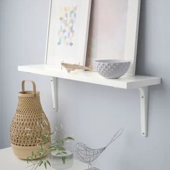 IKEA BERGSHULT / TOMTHULT Polita cu consola, alb, 80x20 cm