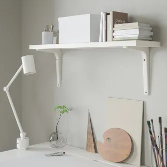IKEA BERGSHULT / TOMTHULT Polita cu consola, alb, 80x20 cm