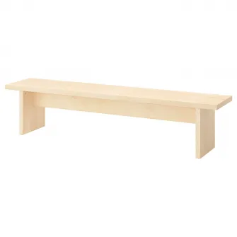 IKEA BERGSHYTTAN Banca, aspect fumuriu furnir mesteacan, 210x38 cm
