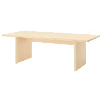 IKEA BERGSHYTTAN Masa, aspect fumuriu furnir mesteacan, 240x93 cm
